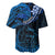 Polynesian Pride Aquarius Zodiac Baseball Jersey Astrological Sign Tribal Plumeria Blue Galaxy LT14 - Polynesian Pride