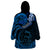 Polynesian Pride Aquarius Zodiac Wearable Blanket Hoodie Astrological Sign Tribal Plumeria Blue Galaxy LT14 - Polynesian Pride