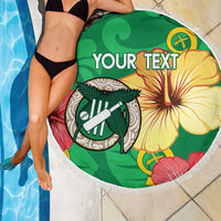 Custom Vanuatu Cricket Beach Blanket 2024 Tropical Flowers Version LT14 - Polynesian Pride