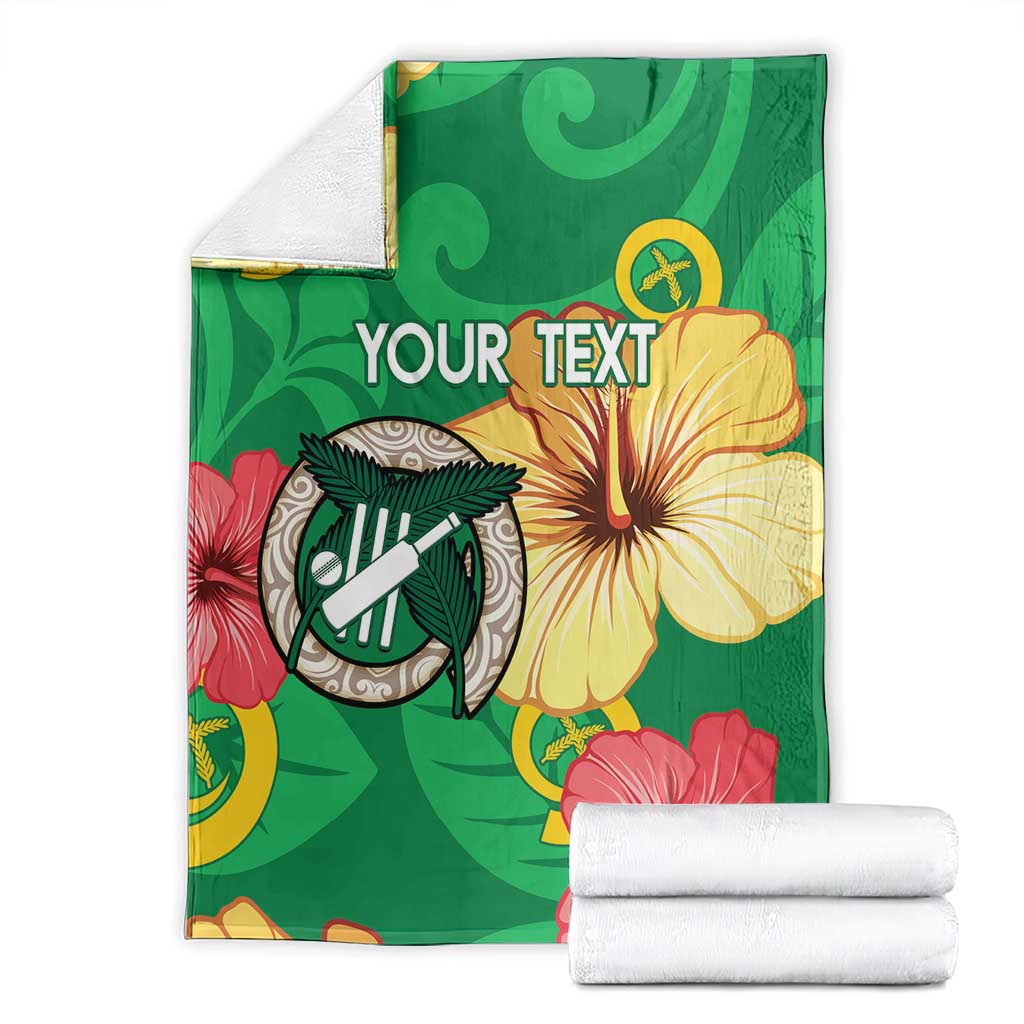 Custom Vanuatu Cricket Blanket 2024 Tropical Flowers Version LT14 - Polynesian Pride