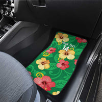 Custom Vanuatu Cricket Car Mats 2024 Tropical Flowers Version LT14 - Polynesian Pride