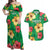 Custom Vanuatu Cricket Couples Matching Off Shoulder Maxi Dress and Hawaiian Shirt 2024 Tropical Flowers Version