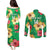 Custom Vanuatu Cricket Couples Matching Puletasi and Long Sleeve Button Shirt 2024 Tropical Flowers Version