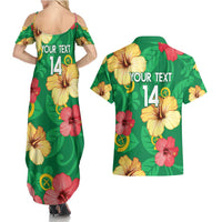 Custom Vanuatu Cricket Couples Matching Summer Maxi Dress and Hawaiian Shirt 2024 Tropical Flowers Version LT14 - Polynesian Pride