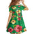 Custom Vanuatu Cricket Family Matching Long Sleeve Bodycon Dress and Hawaiian Shirt 2024 Tropical Flowers Version