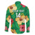 Custom Vanuatu Cricket Family Matching Off The Shoulder Long Sleeve Dress and Hawaiian Shirt 2024 Tropical Flowers Version