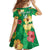 Custom Vanuatu Cricket Family Matching Off Shoulder Short Dress and Hawaiian Shirt 2024 Tropical Flowers Version