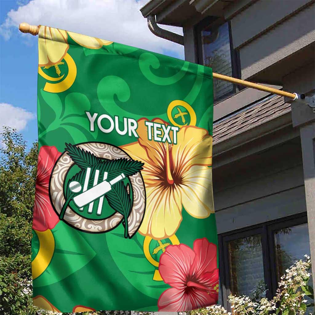 Custom Vanuatu Cricket Garden Flag 2024 Tropical Flowers Version LT14 - Polynesian Pride