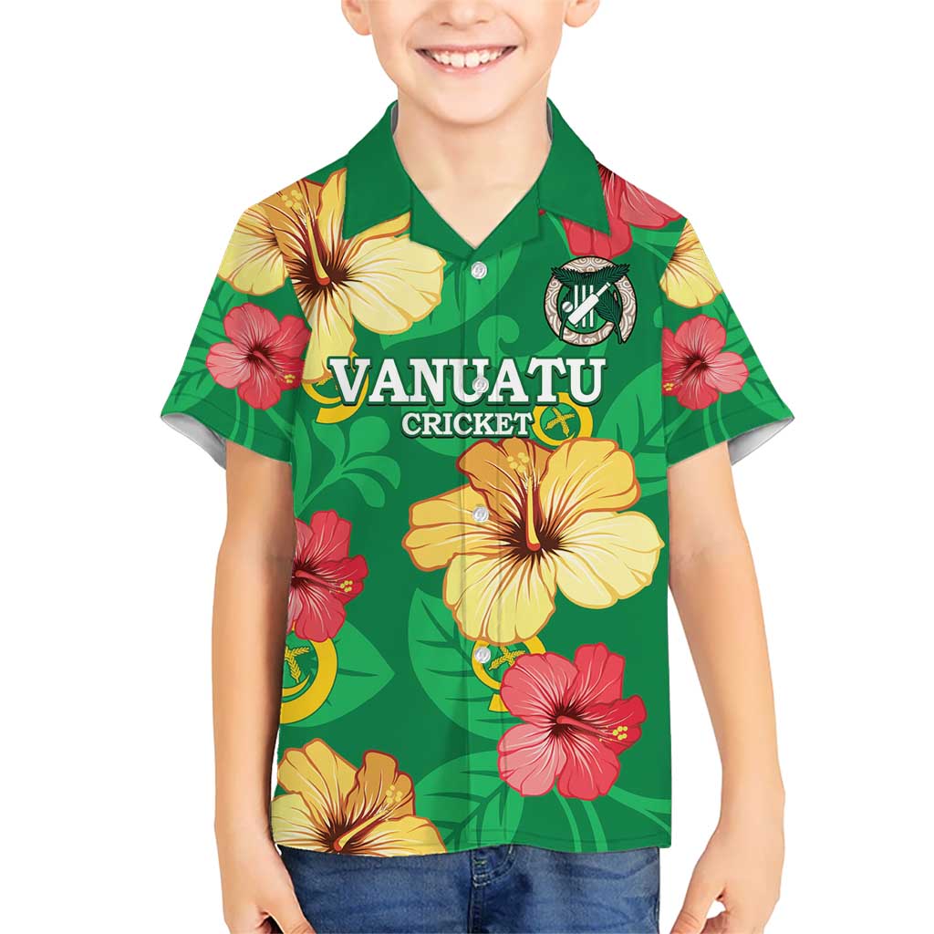 Custom Vanuatu Cricket Hawaiian Shirt 2024 Tropical Flowers Version LT14 - Polynesian Pride