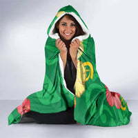 Custom Vanuatu Cricket Hooded Blanket 2024 Tropical Flowers Version LT14 - Polynesian Pride