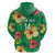 Custom Vanuatu Cricket Hoodie 2024 Tropical Flowers Version