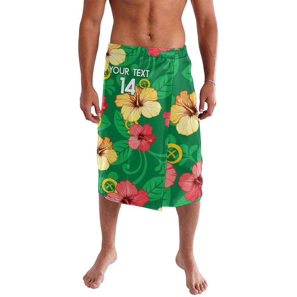 Custom Vanuatu Cricket Lavalava 2024 Tropical Flowers Version LT14 Green - Polynesian Pride