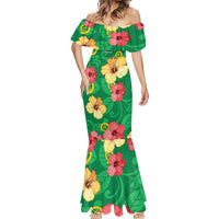 Custom Vanuatu Cricket Mermaid Dress 2024 Tropical Flowers Version