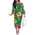 Custom Vanuatu Cricket Off The Shoulder Long Sleeve Dress 2024 Tropical Flowers Version