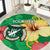 Custom Vanuatu Cricket Round Carpet 2024 Tropical Flowers Version