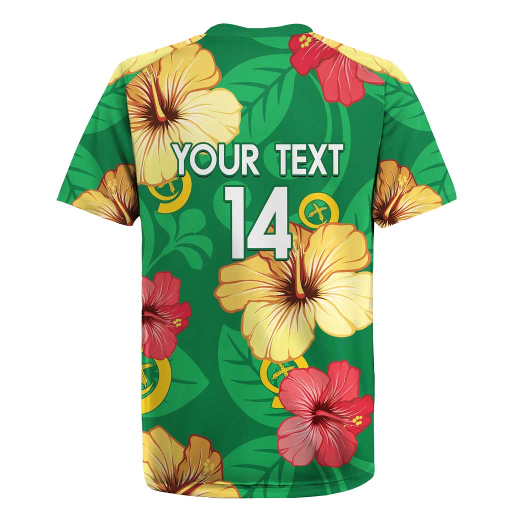 Custom Vanuatu Cricket Rugby Jersey 2024 Tropical Flowers Version LT14 - Polynesian Pride