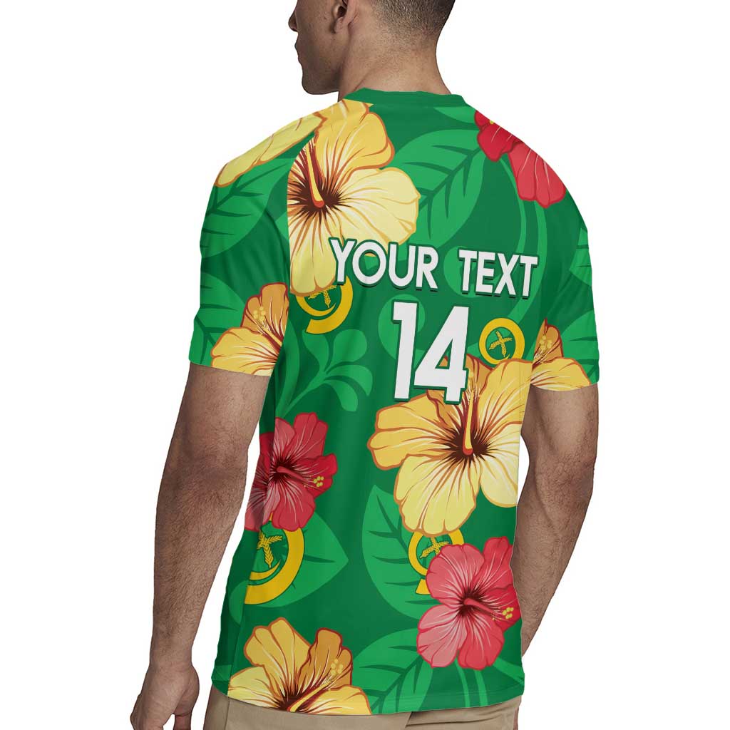 Custom Vanuatu Cricket Rugby Jersey 2024 Tropical Flowers Version LT14 - Polynesian Pride