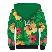 Custom Vanuatu Cricket Sherpa Hoodie 2024 Tropical Flowers Version LT14 - Polynesian Pride