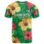Custom Vanuatu Cricket T Shirt 2024 Tropical Flowers Version