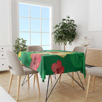 Custom Vanuatu Cricket Tablecloth 2024 Tropical Flowers Version LT14 - Polynesian Pride
