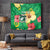 Custom Vanuatu Cricket Tapestry 2024 Tropical Flowers Version