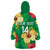 Custom Vanuatu Cricket Wearable Blanket Hoodie 2024 Tropical Flowers Version