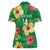 Custom Vanuatu Cricket Women Polo Shirt 2024 Tropical Flowers Version