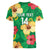 Custom Vanuatu Cricket Women V-Neck T-Shirt 2024 Tropical Flowers Version