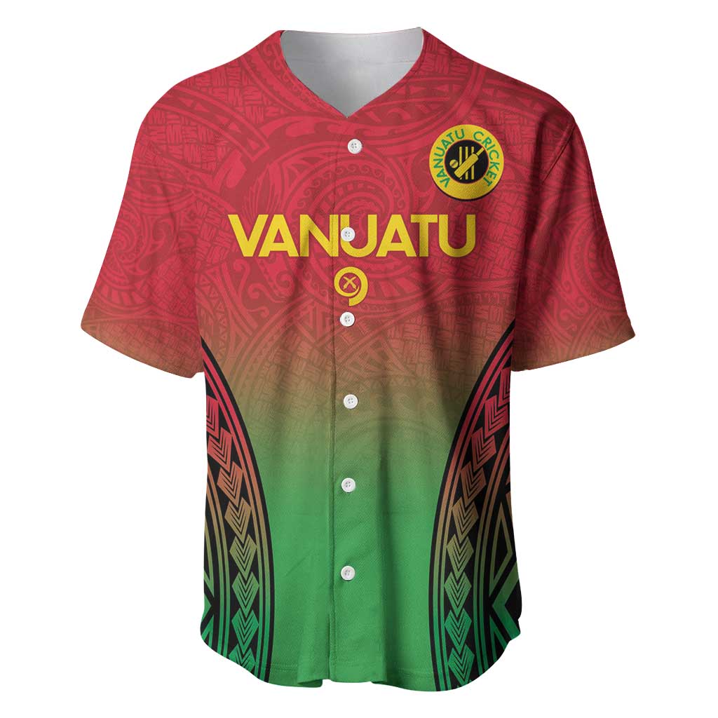 Custom Vanuatu Cricket Baseball Jersey 2024 Polynesian Pattern Sporty Style