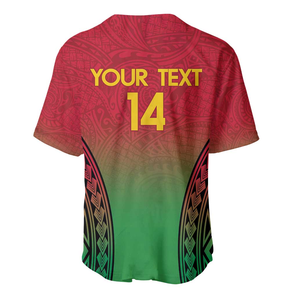 Custom Vanuatu Cricket Baseball Jersey 2024 Polynesian Pattern Sporty Style