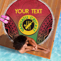 Custom Vanuatu Cricket Beach Blanket 2024 Polynesian Pattern Sporty Style LT14 - Polynesian Pride