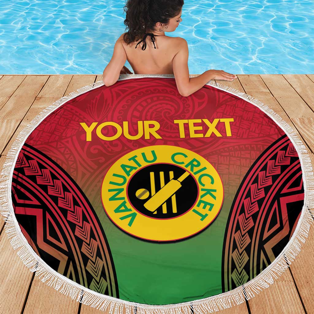 Custom Vanuatu Cricket Beach Blanket 2024 Polynesian Pattern Sporty Style LT14 - Polynesian Pride