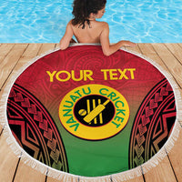 Custom Vanuatu Cricket Beach Blanket 2024 Polynesian Pattern Sporty Style LT14 - Polynesian Pride
