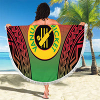 Custom Vanuatu Cricket Beach Blanket 2024 Polynesian Pattern Sporty Style LT14 - Polynesian Pride