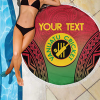 Custom Vanuatu Cricket Beach Blanket 2024 Polynesian Pattern Sporty Style LT14 - Polynesian Pride