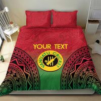 Custom Vanuatu Cricket Bedding Set 2024 Polynesian Pattern Sporty Style