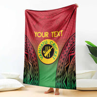 Custom Vanuatu Cricket Blanket 2024 Polynesian Pattern Sporty Style LT14 - Polynesian Pride