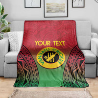 Custom Vanuatu Cricket Blanket 2024 Polynesian Pattern Sporty Style LT14 - Polynesian Pride