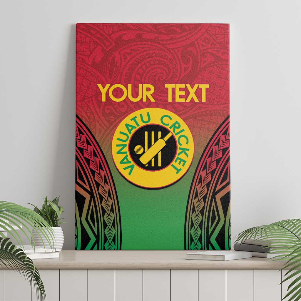 Custom Vanuatu Cricket Canvas Wall Art 2024 Polynesian Pattern Sporty Style LT14 - Polynesian Pride