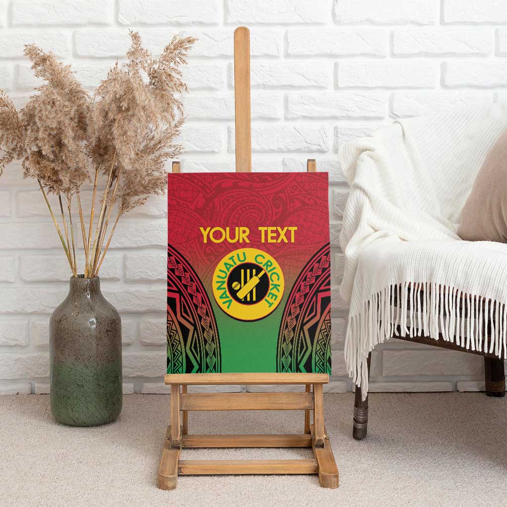 Custom Vanuatu Cricket Canvas Wall Art 2024 Polynesian Pattern Sporty Style LT14 - Polynesian Pride