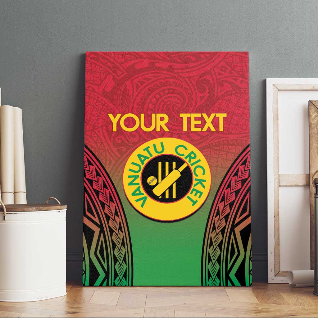 Custom Vanuatu Cricket Canvas Wall Art 2024 Polynesian Pattern Sporty Style LT14 - Polynesian Pride