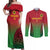 Custom Vanuatu Cricket Couples Matching Off Shoulder Maxi Dress and Long Sleeve Button Shirt 2024 Polynesian Pattern Sporty Style