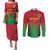 Custom Vanuatu Cricket Couples Matching Puletasi and Long Sleeve Button Shirt 2024 Polynesian Pattern Sporty Style