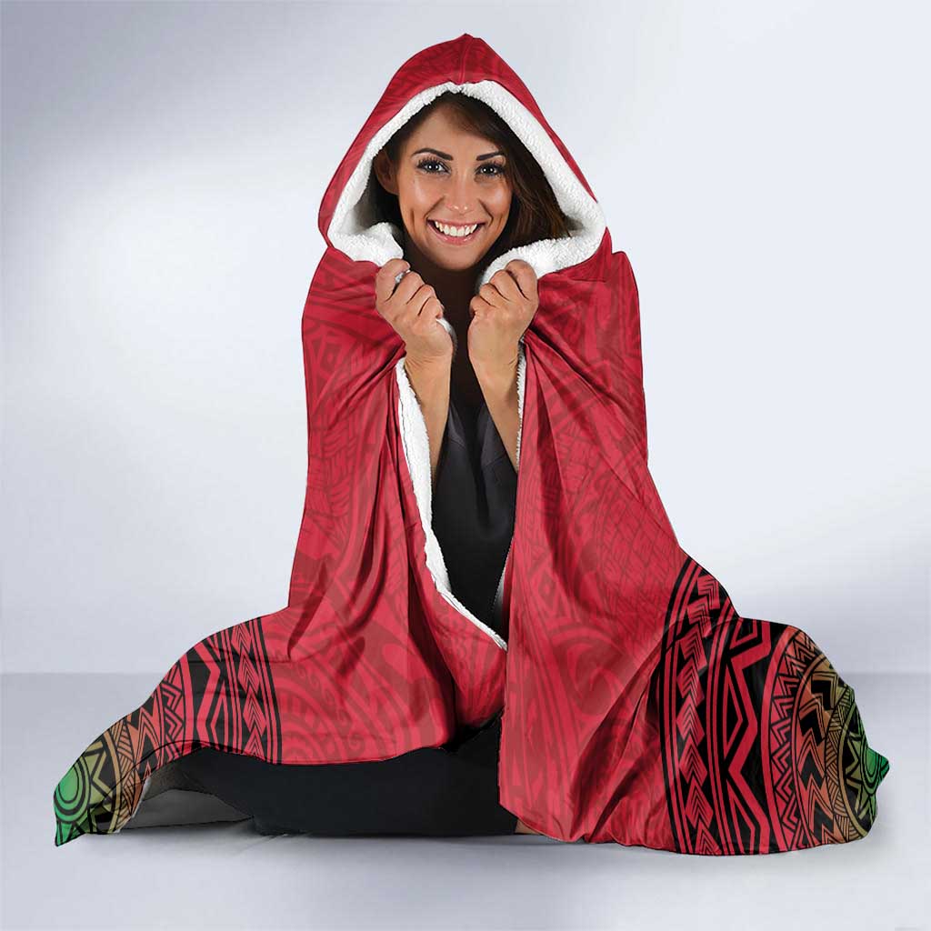 Custom Vanuatu Cricket Hooded Blanket 2024 Polynesian Pattern Sporty Style LT14 - Polynesian Pride