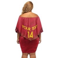 Custom Vanuatu Cricket Off Shoulder Short Dress 2024 Polynesian Pattern Sporty Style LT14 - Polynesian Pride