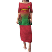 Custom Vanuatu Cricket Puletasi 2024 Polynesian Pattern Sporty Style LT14 Long Dress Red - Polynesian Pride