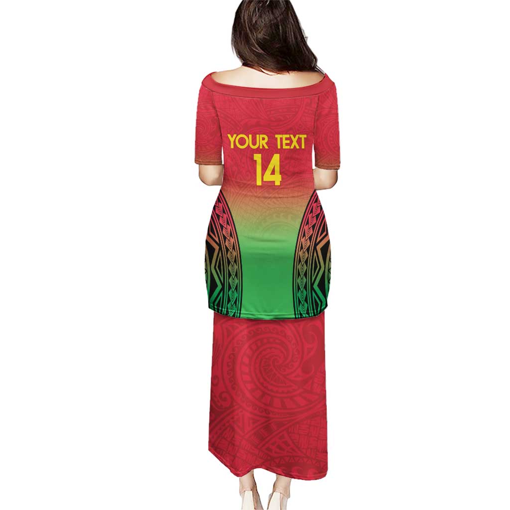 Custom Vanuatu Cricket Puletasi 2024 Polynesian Pattern Sporty Style LT14 - Polynesian Pride