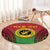 Custom Vanuatu Cricket Round Carpet 2024 Polynesian Pattern Sporty Style