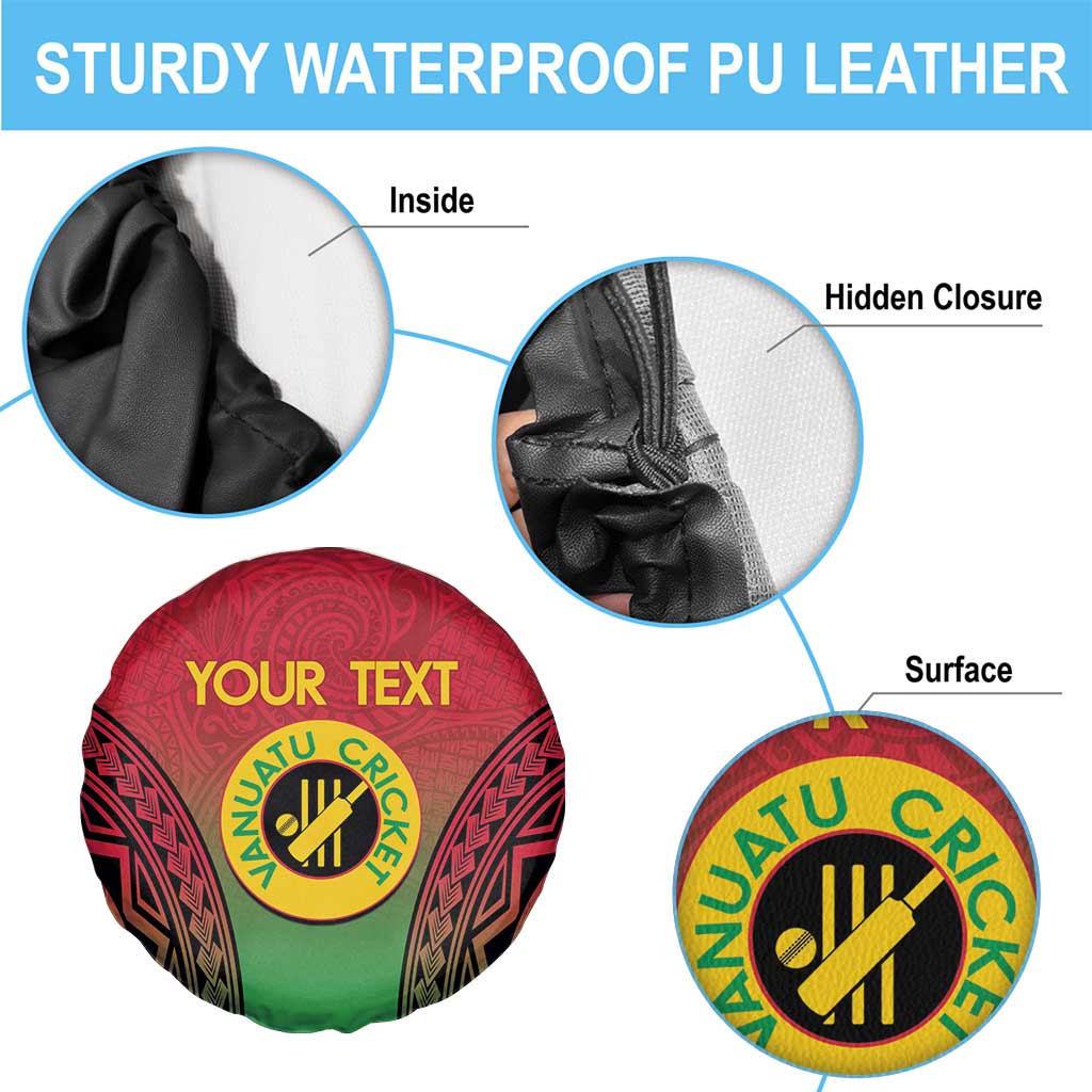 Custom Vanuatu Cricket Spare Tire Cover 2024 Polynesian Pattern Sporty Style LT14 - Polynesian Pride
