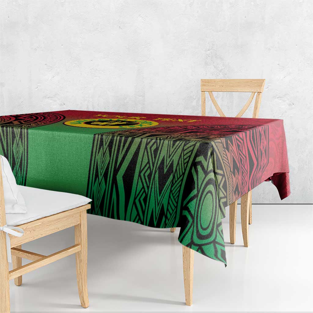 Custom Vanuatu Cricket Tablecloth 2024 Polynesian Pattern Sporty Style LT14 - Polynesian Pride